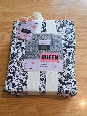 Peri Home Navy Spooky Queen Sheet Set